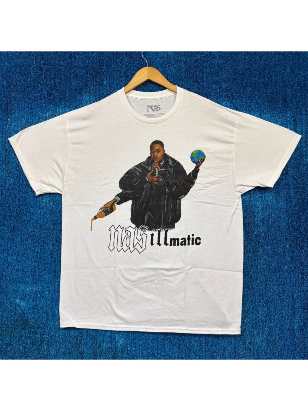Nas illmatic Album The World is Mine East Coast Rap Tee XL